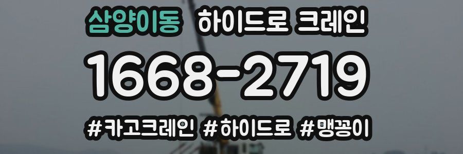 삼양이동 하이드로 크레인