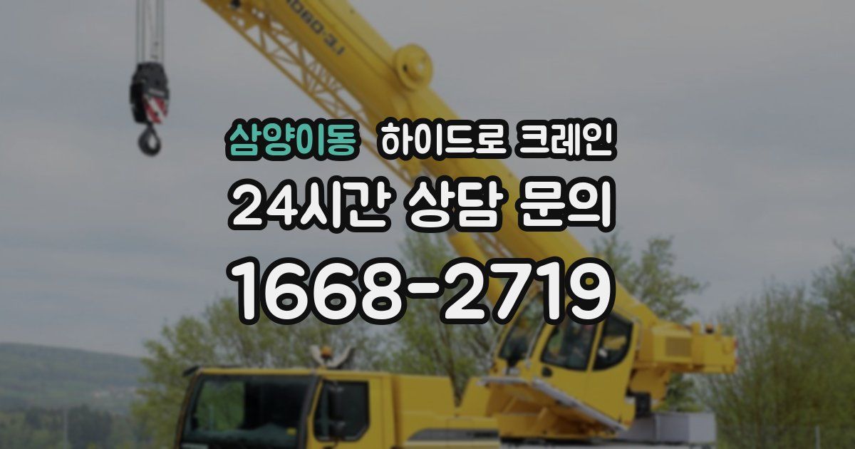 삼양이동 하이드로 크레인