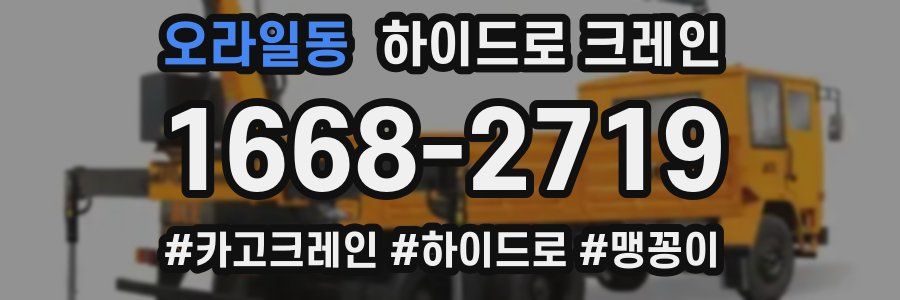 오라일동 하이드로 크레인