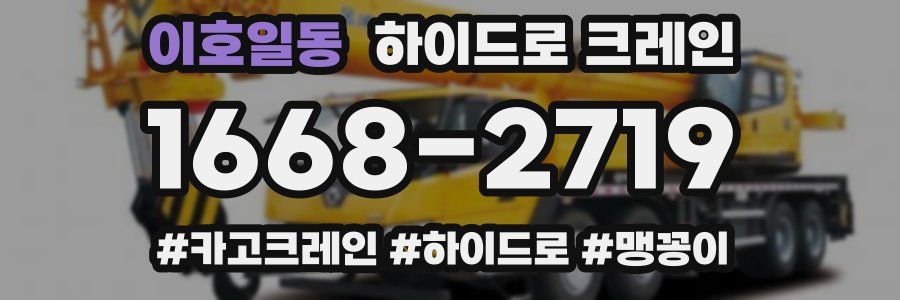 이호일동 하이드로 크레인