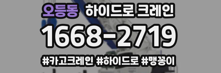 오등동 하이드로 크레인