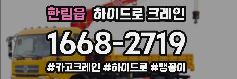 한림읍 하이드로 크레인