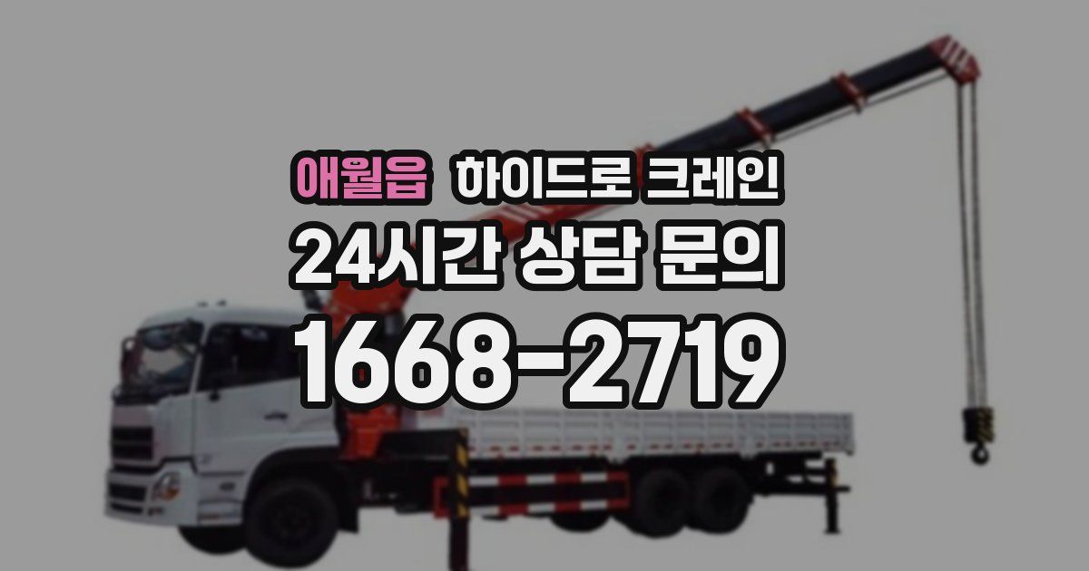 애월읍 하이드로 크레인