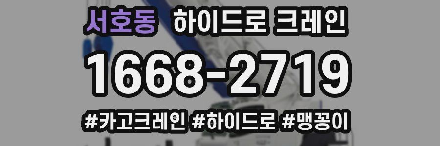 서호동 하이드로 크레인