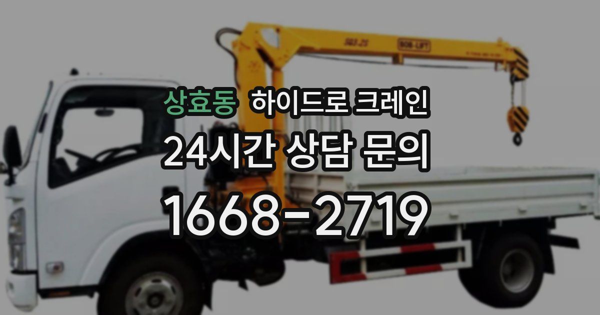 상효동 하이드로 크레인