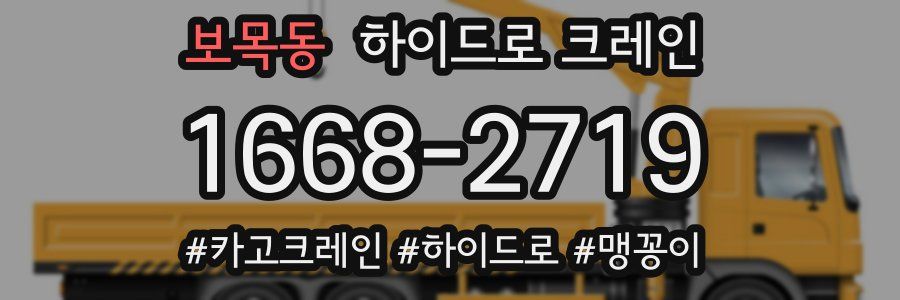 보목동 하이드로 크레인