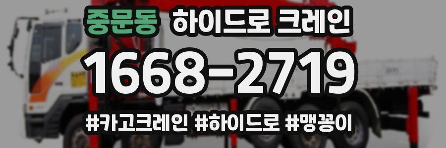 중문동 하이드로 크레인