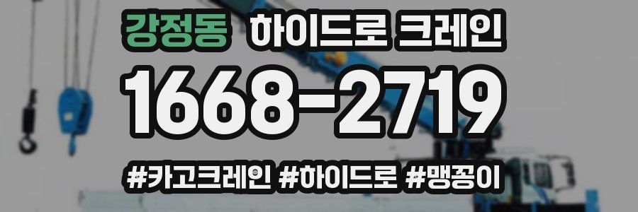강정동 하이드로 크레인