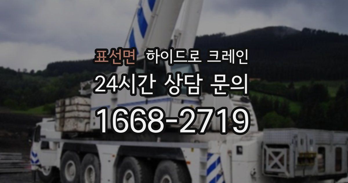 표선면 하이드로 크레인