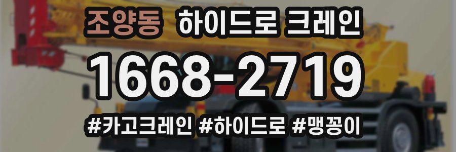 조양동 하이드로 크레인