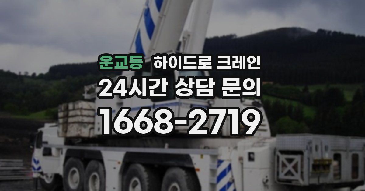 운교동 하이드로 크레인