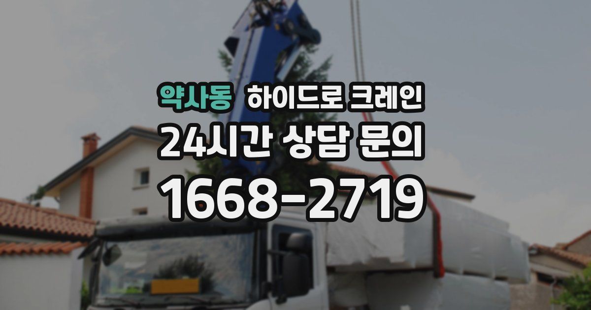 약사동 하이드로 크레인