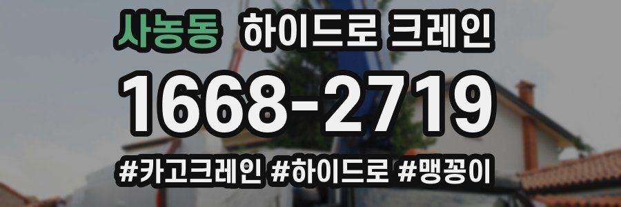 사농동 하이드로 크레인