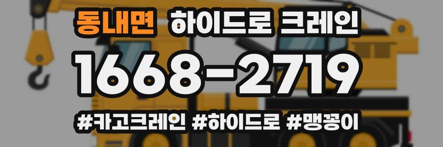동내면 하이드로 크레인