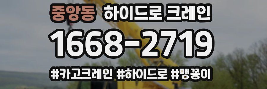 중앙동 하이드로 크레인