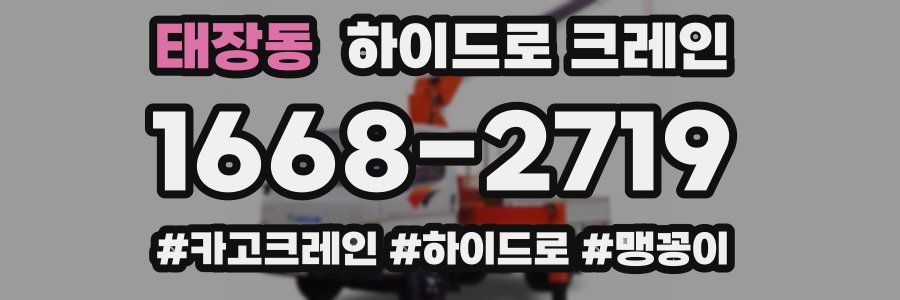 태장동 하이드로 크레인