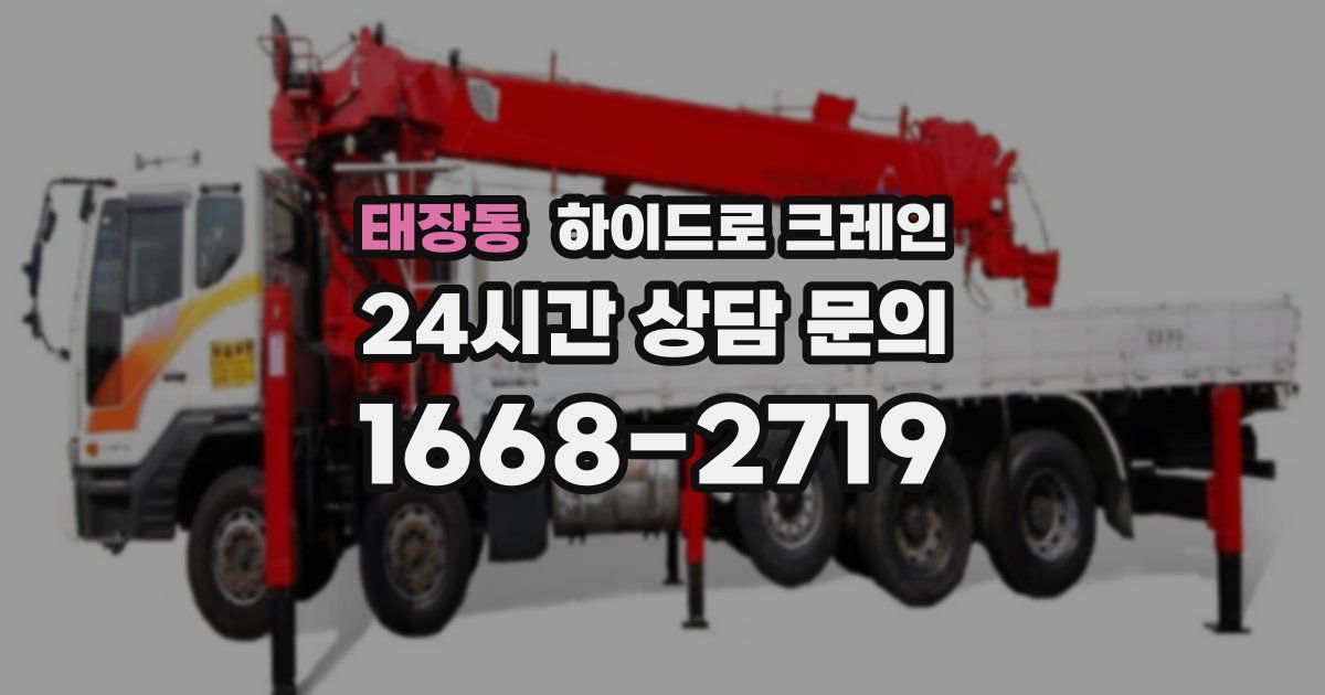 태장동 하이드로 크레인