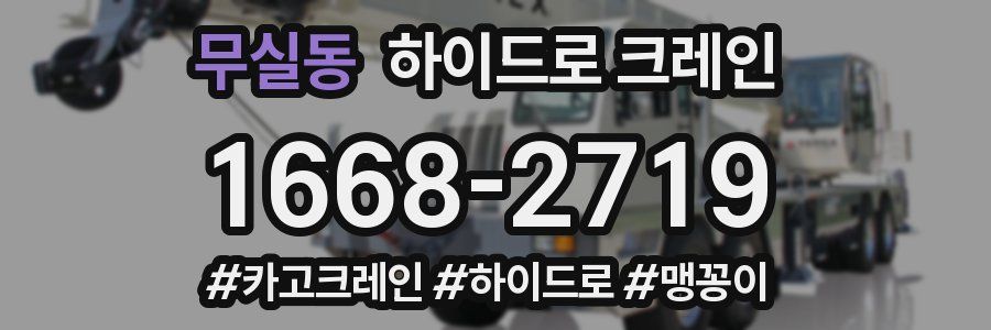 무실동 하이드로 크레인