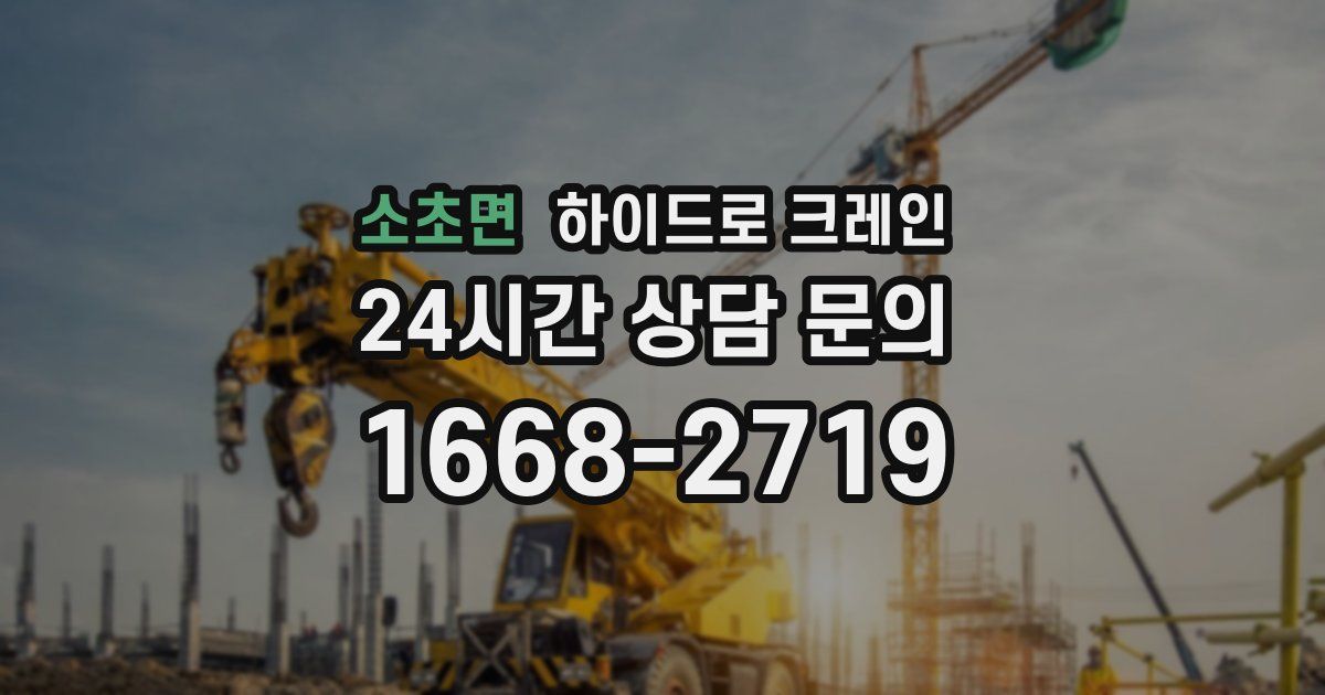 소초면 하이드로 크레인