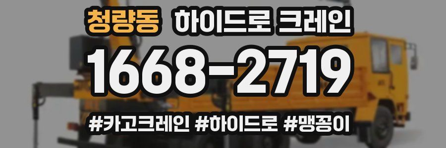 청량동 하이드로 크레인