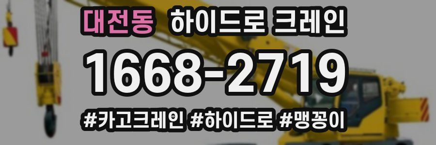 대전동 하이드로 크레인