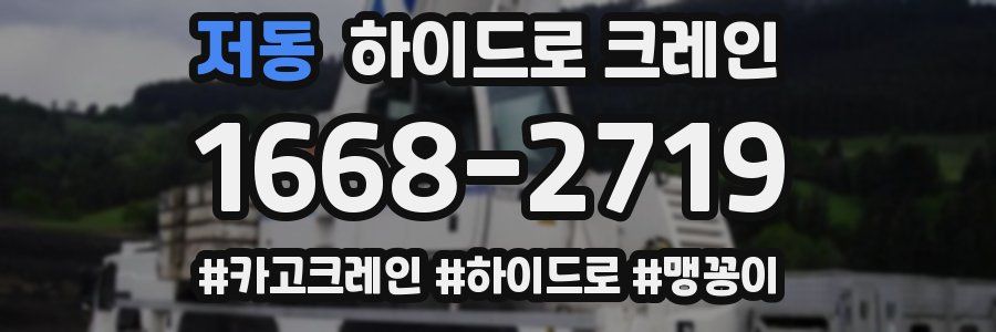 저동 하이드로 크레인