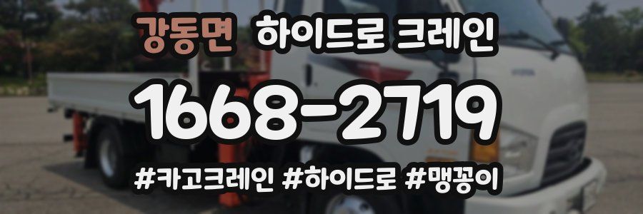 강동면 하이드로 크레인