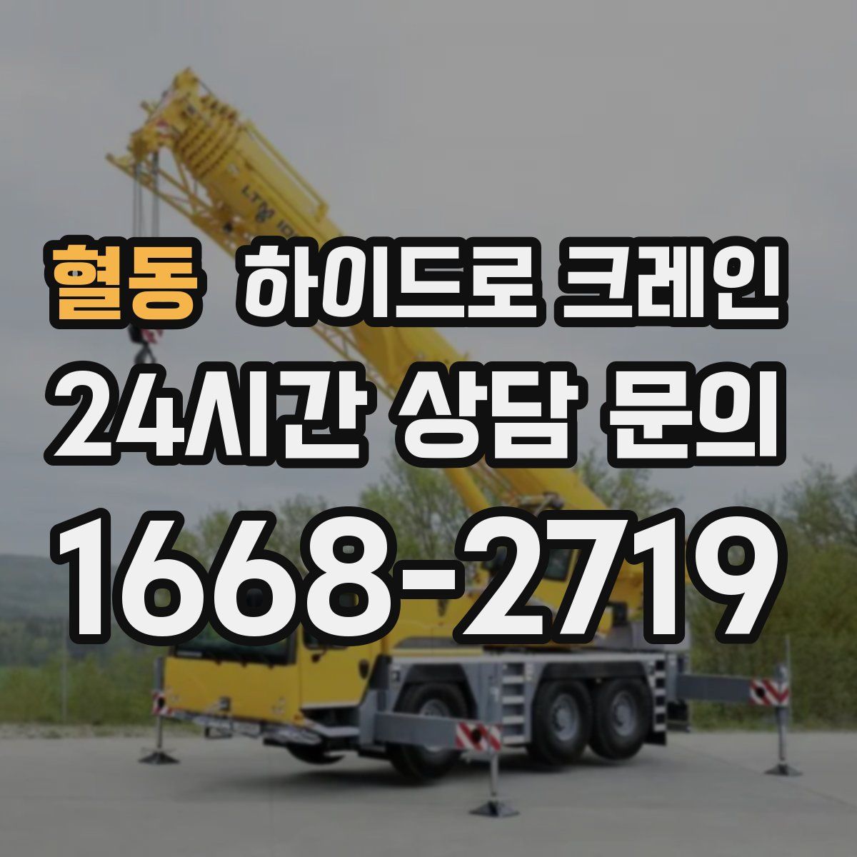 혈동 하이드로 크레인