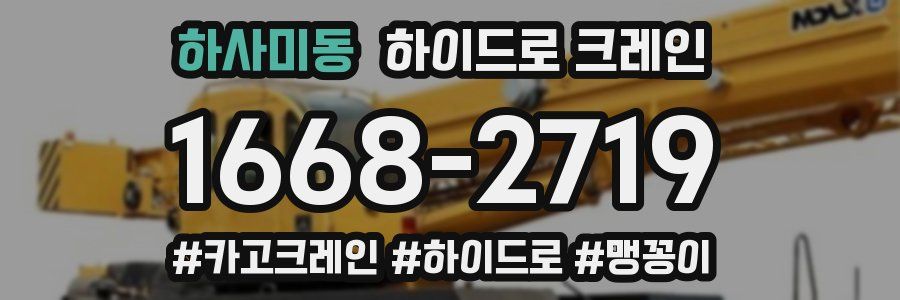 하사미동 하이드로 크레인