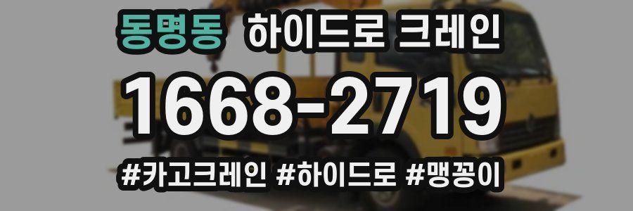 동명동 하이드로 크레인
