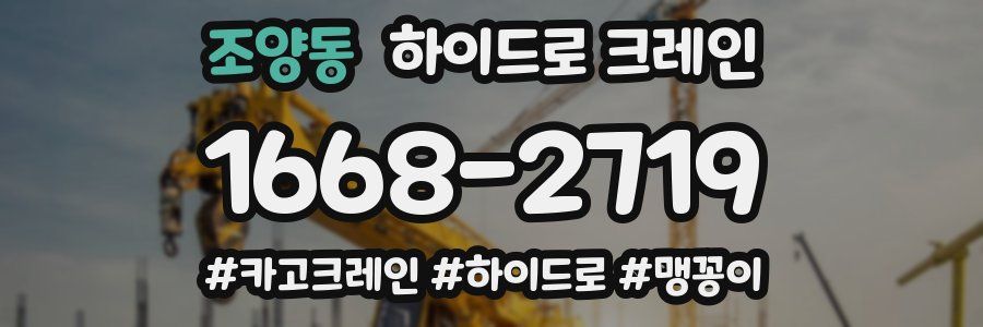 조양동 하이드로 크레인