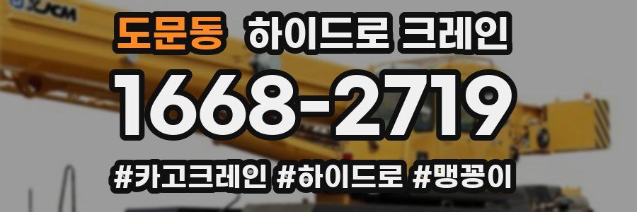 도문동 하이드로 크레인