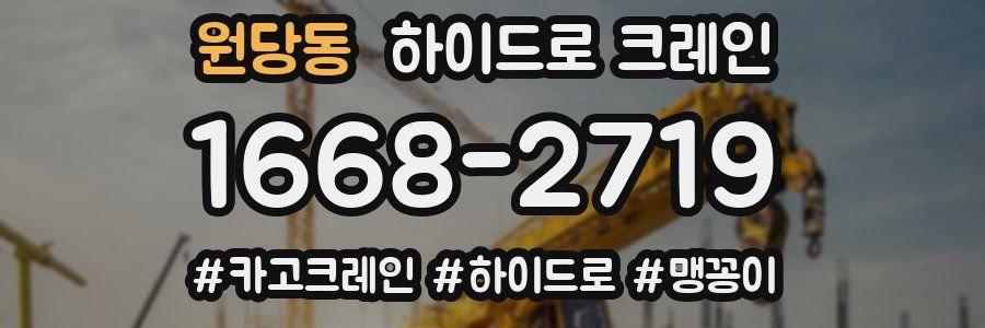 원당동 하이드로 크레인