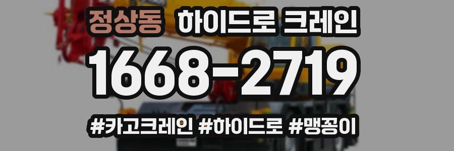 정상동 하이드로 크레인