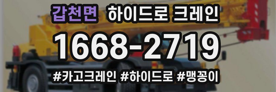 갑천면 하이드로 크레인