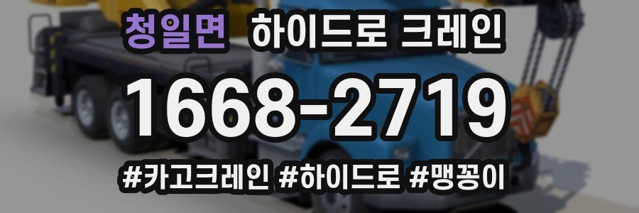 청일면 하이드로 크레인