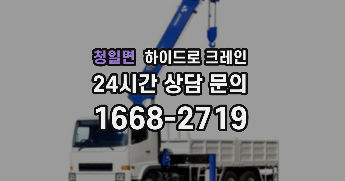 청일면 하이드로 크레인