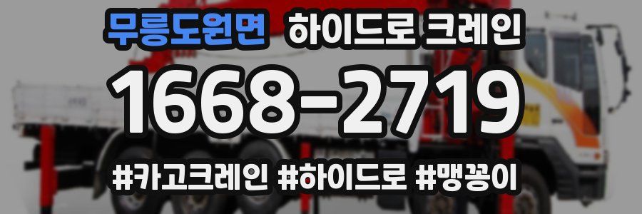 무릉도원면 하이드로 크레인