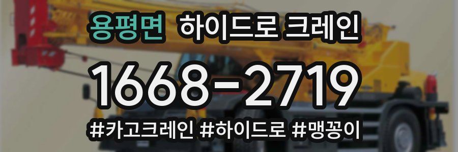 용평면 하이드로 크레인