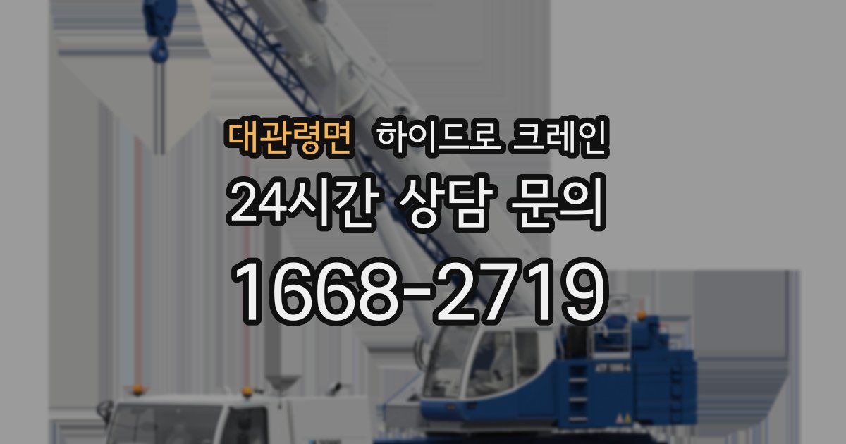 대관령면 하이드로 크레인