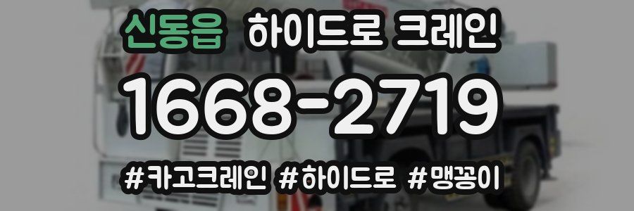 신동읍 하이드로 크레인