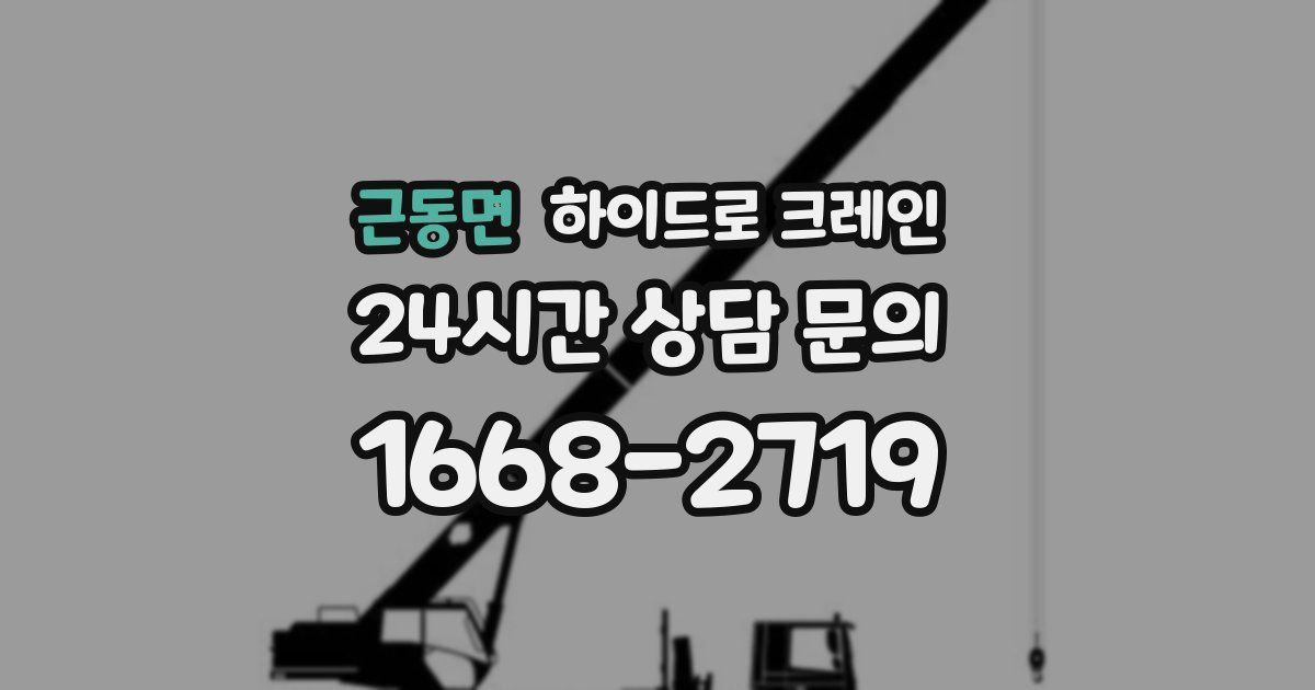 근동면 하이드로 크레인