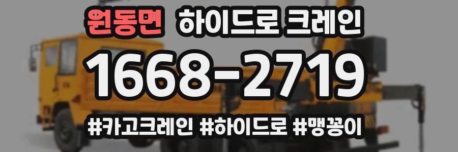 원동면 하이드로 크레인