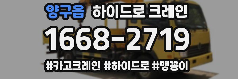 양구읍 하이드로 크레인