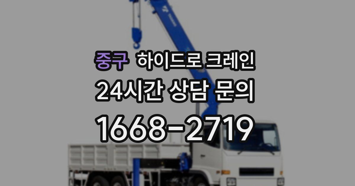 중구 하이드로 크레인