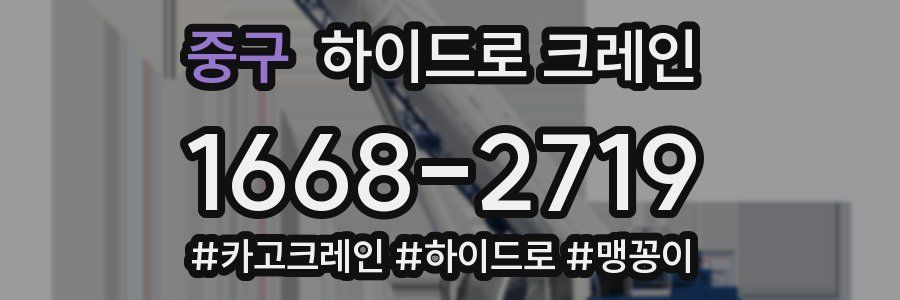 중구 하이드로 크레인