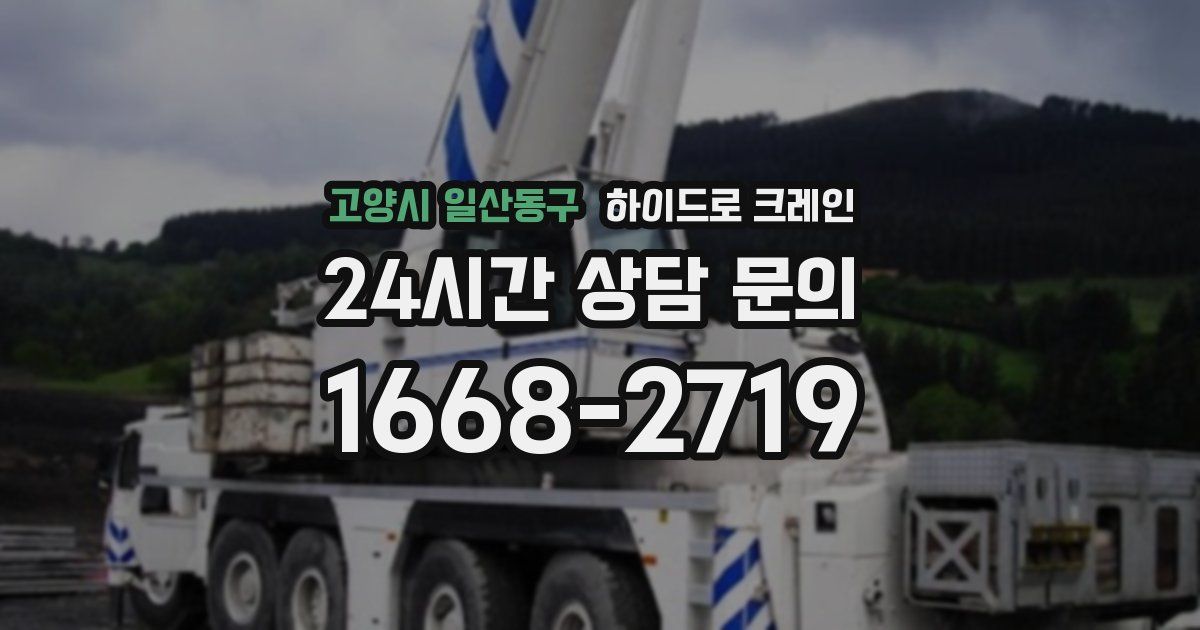 고양시 일산동구 하이드로 크레인