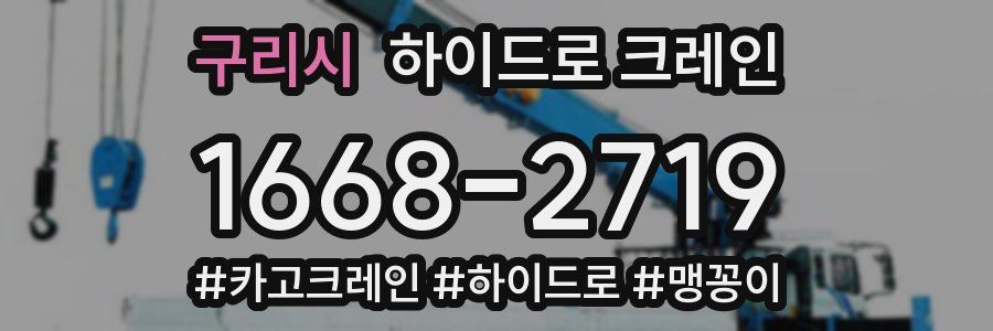 구리시 하이드로 크레인