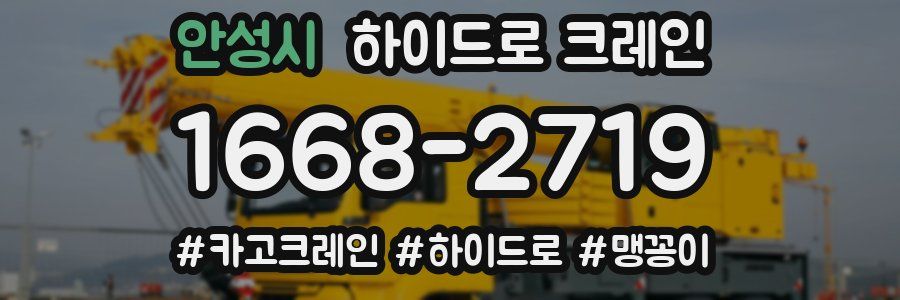안성시 하이드로 크레인