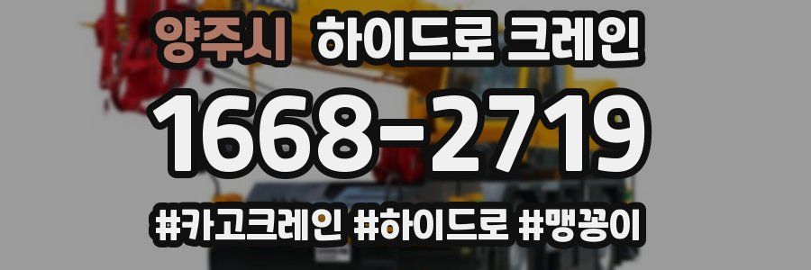 양주시 하이드로 크레인